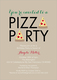 Tan Pizza Party Invitations Image 4 of 8